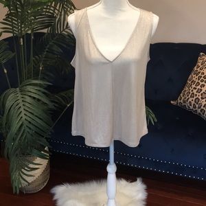 City Streets ivory shimmer camisole tank